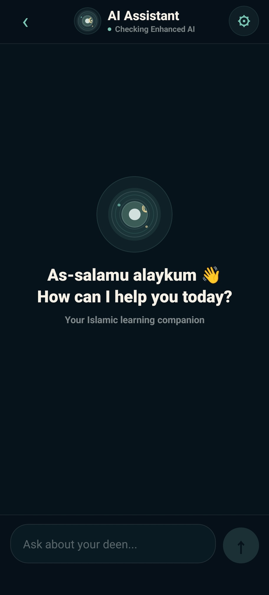 QiblaFlow AI assistant screen